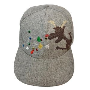 CHRISTMAS MOOSE Wool Blend 6 Panel Baseball Cap